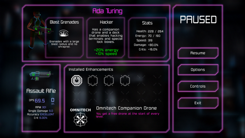 character_sheet | Neon Chrome